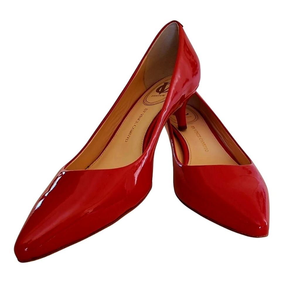 [SOLD] Vince Camuto Red Patent Leather Pumps